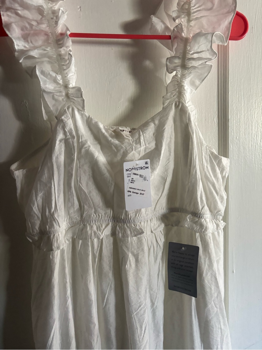 Blu Pepper White Ruffled Strap Sundress